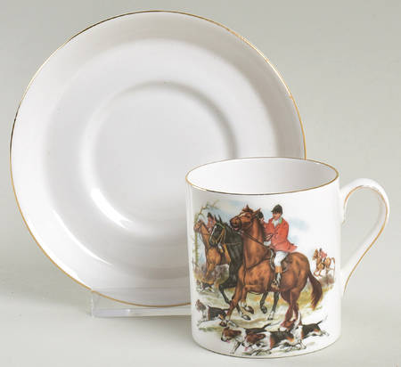 Tally Ho Flat Demitasse Cup & Saucer Set