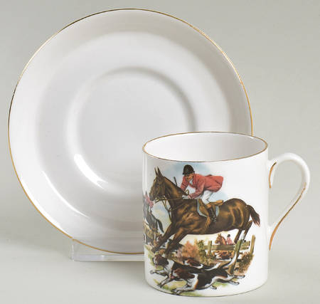 Tally Ho Flat Demitasse Cup & Saucer Set