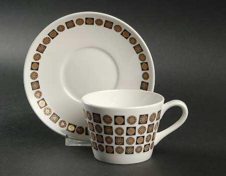 Tiara Flat Cup & Saucer Set