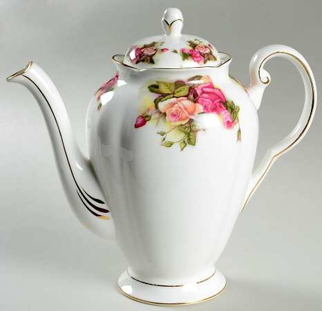 Victoria Rose Coffee Pot & Lid