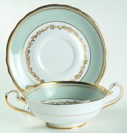 Westbury Footed Cream Soup Bowl & Saucer Set