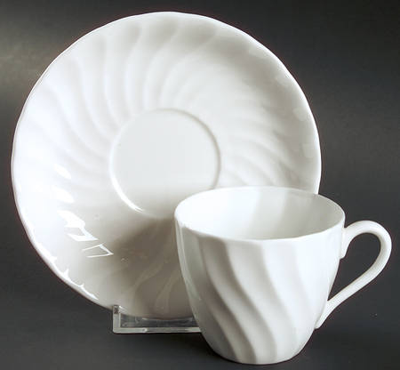 Whitecliffe Flat Cup & Saucer Set