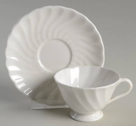 Whitecliffe Footed Demitasse Cup & Saucer Set