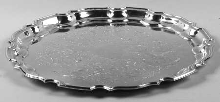 Silverplate Hollowware Round Silverplate Tray