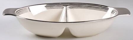 TST279 12" Oval Divided Vegetable Bowl