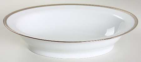 Platinum Band 9" Oval Vegetable Bowl