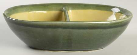 Vintage 9" Oval Divided Vegetable Bowl