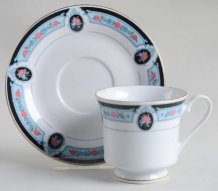 Cameo Rose Footed Cup & Saucer Set