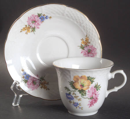 Country Garden Flat Cup & Saucer Set