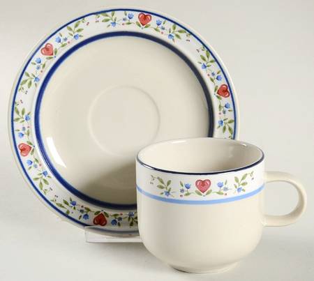 Country Morning Flat Cup & Saucer Set