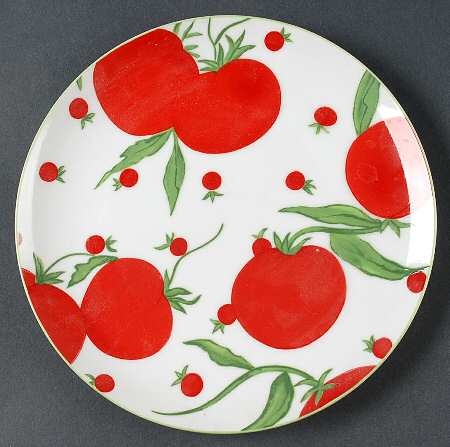 Vegetable Polka Dot Salad Plate