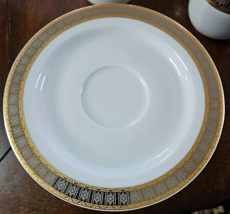 Platinum with Gold Saucer