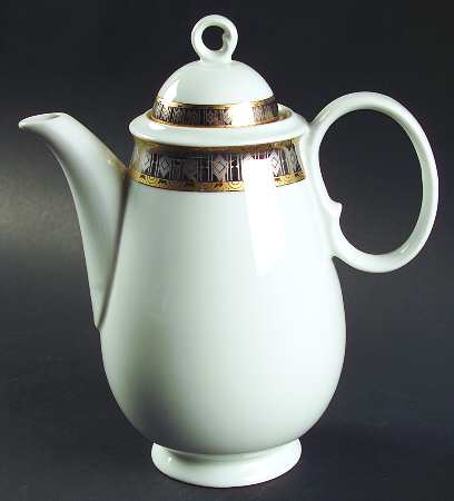 Platinum with Gold Coffee Pot & Lid