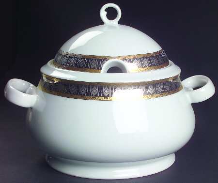 Platinum with Gold Tureen &  Lid