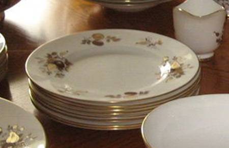 Golden Fruit Salad Plate