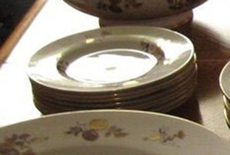 Golden Fruit Bread & Butter Plate