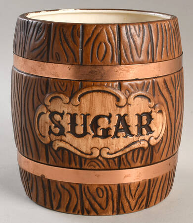 Barrel Sugar Canister No Lid