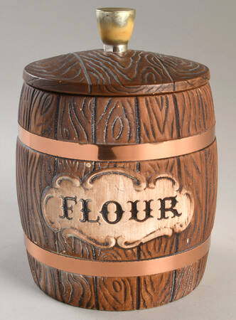 Barrel Flour Canister & Lid
