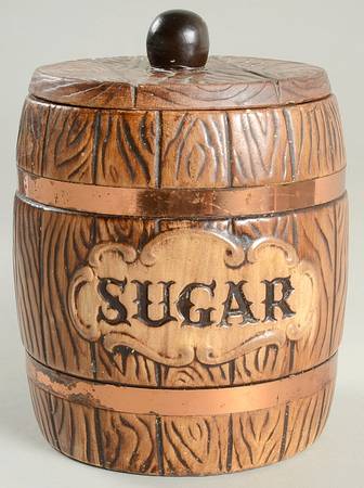 Barrel Sugar Canister & Lid