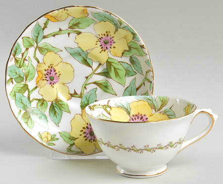 British Columbia Dogwood Footed Cup & Saucer Set