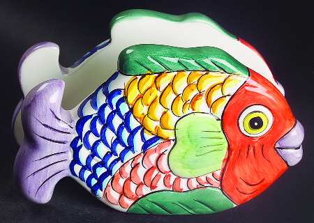 Pescada (Blue Trim) Figural Napkin Holder