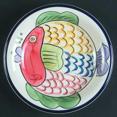 Pescada (Blue Trim) Salad Plate