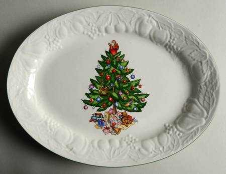 Christmas Time 13" Oval Serving Platter