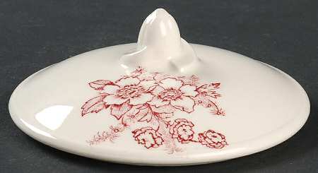 Dogwood Pink (Coupe, Smooth, White) Lid for Sugar Bowl