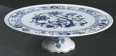 Zwiebelmuster 12" Diameter Pedestal Cake Stand