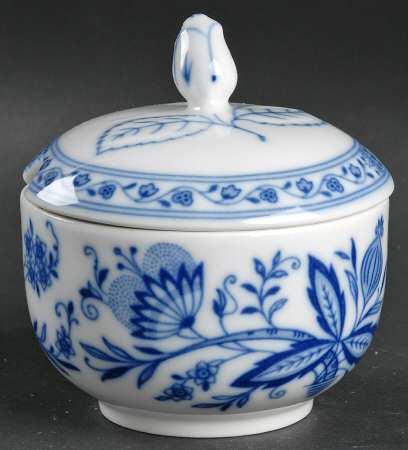 Blue Onion Sugar Bowl & Lid
