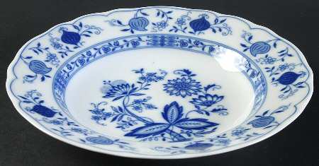 Blue Onion Rim Soup Bowl