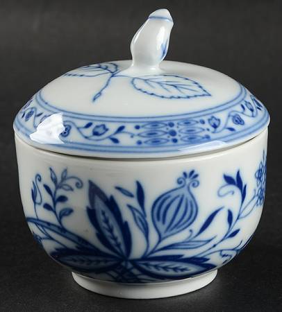 Blue Onion Mini Sugar Bowl & Lid