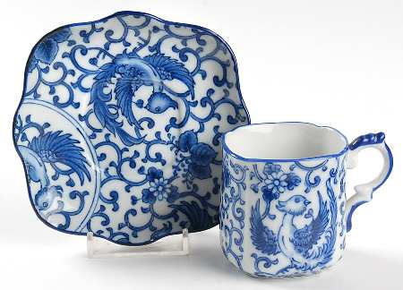 Phoenix Flat Demitasse Cup & Saucer Set