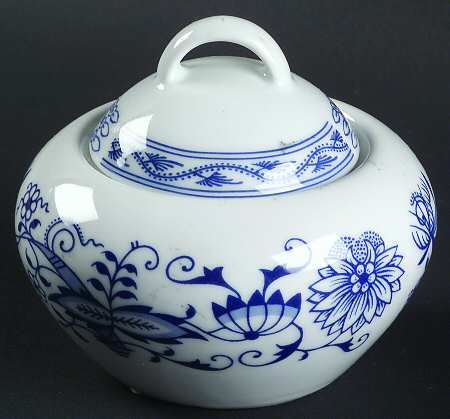 Blue Onion (Smooth) Sugar Bowl & Lid