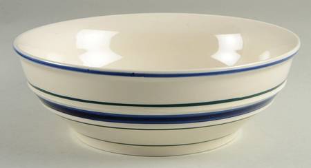 Blue Crock (Blue Edge) 9" Round Vegetable Bowl