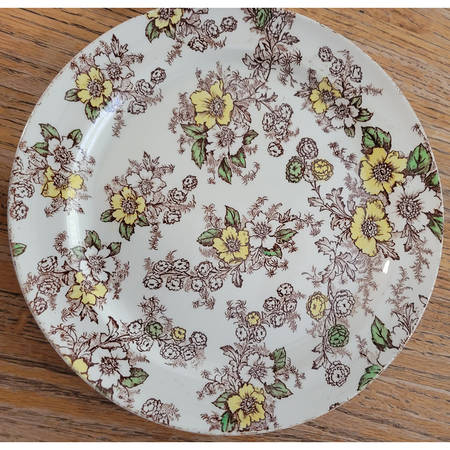 Dogwood Brown Multicolor Luncheon Plate