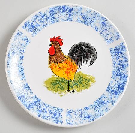 Country Barn Rooster Salad Plate