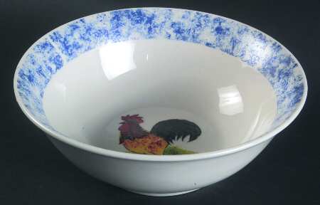 Country Barn Rooster Coupe Cereal Bowl