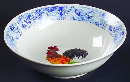 Country Barn Rooster Coupe Cereal Bowl