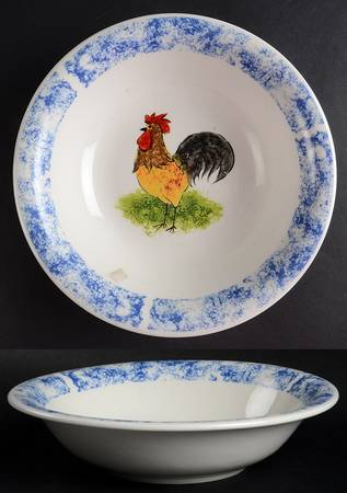 Country Barn Rooster Coupe Soup Bowl