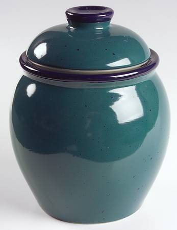 Images Blue Green Large Canister & Lid