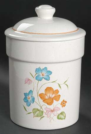 Poppy (Off White Background) Large Canister & Lid