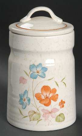 Poppy (Off White Background) 7" Storage Jar & Lid