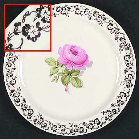 1958-1-2 Luncheon Plate