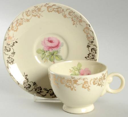 1958-1-2 Footed Cup & Saucer Set