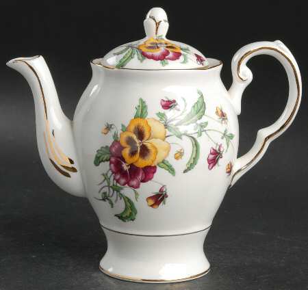 Pansy Individual Coffee Pot & Lid
