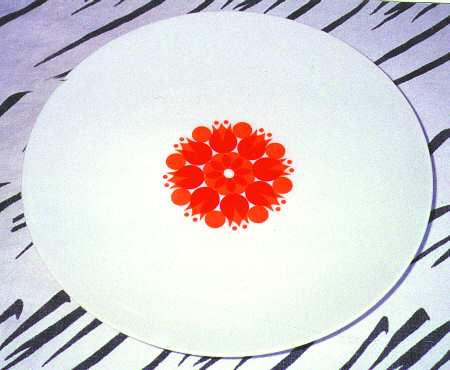 Pinwheel Orange Luncheon Plate