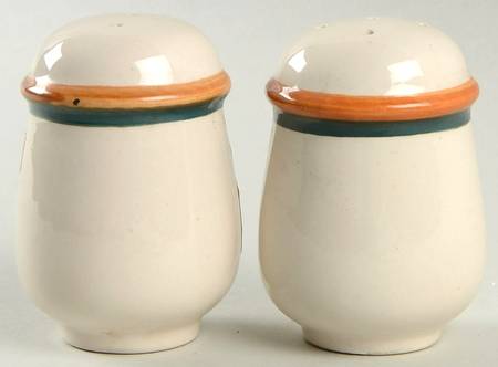 Kitchen Basics Brown Green (Coupe) Salt & Pepper Set