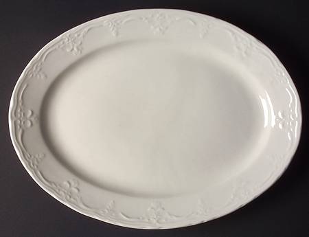 Versailles Off White 14" Oval Serving Platter