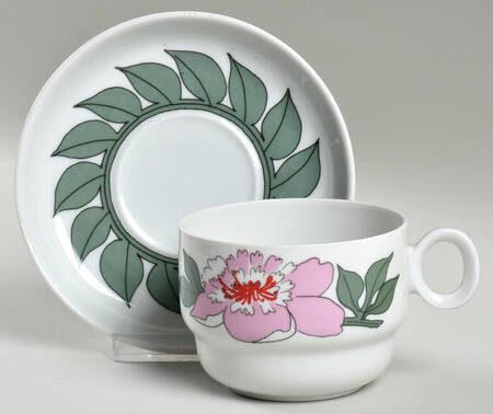 Peonie Flat Cup & Saucer Set